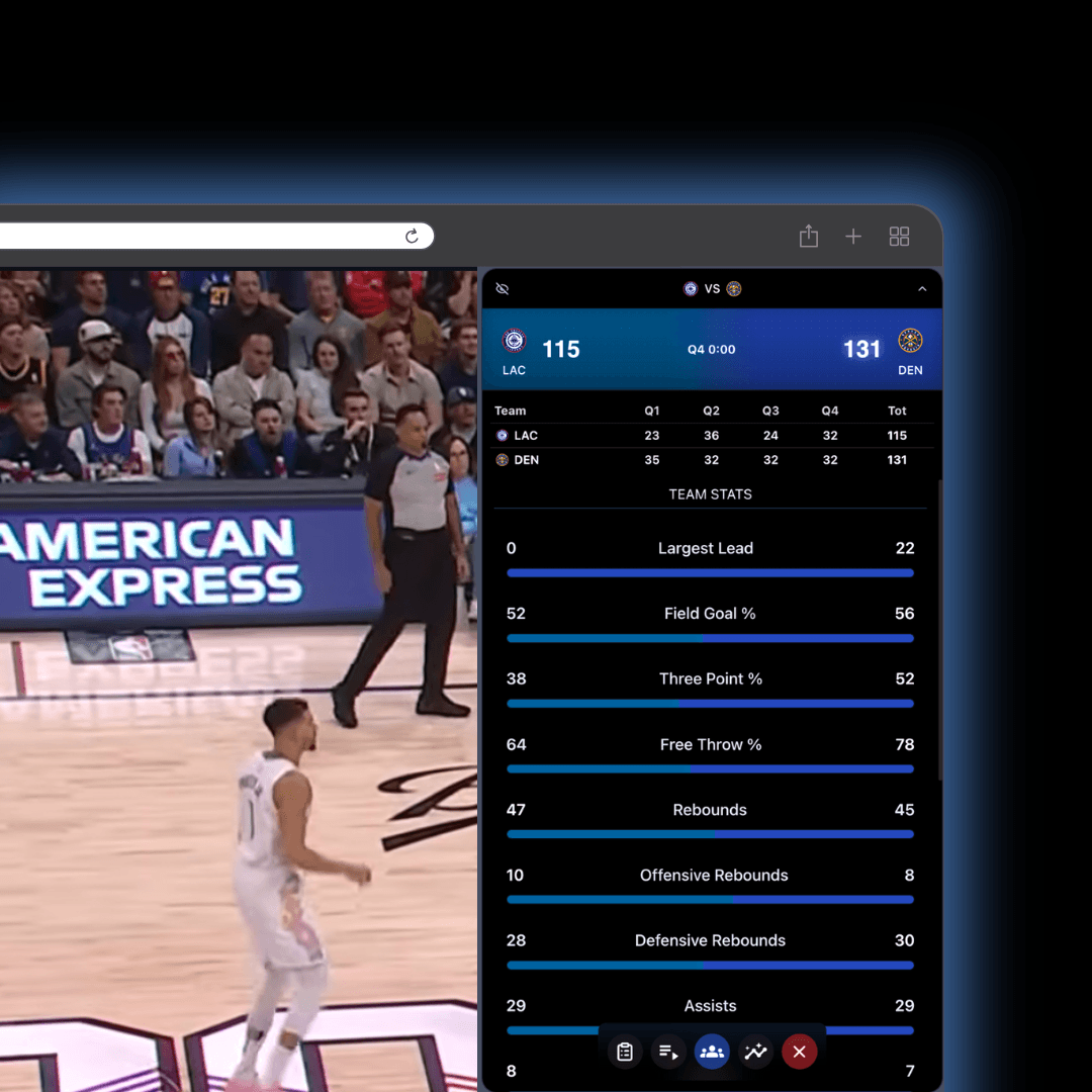 GameDash Live Scoreboard with Team Colors feature